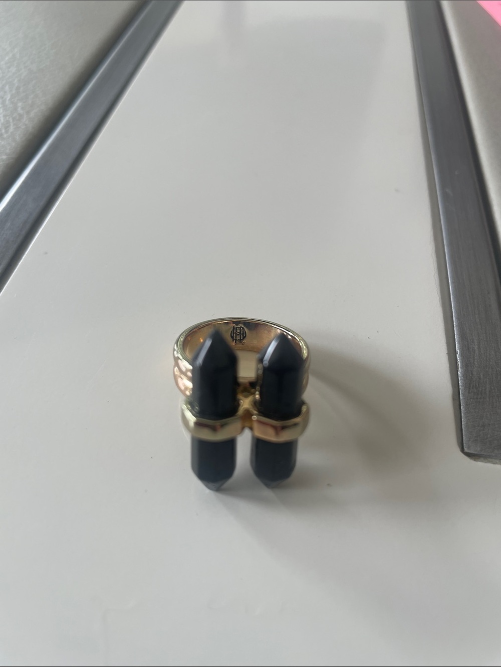 Tourmaline double crystal ring size 7 - Picture 5 of 7
